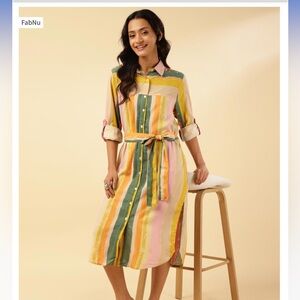 Fabnu India Viscose Printed Tunic Dress